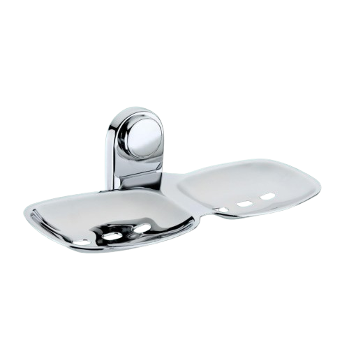 Double Redlay Square Brass Soap Dish