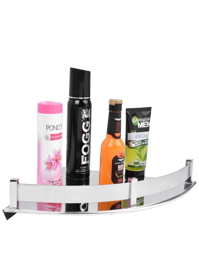 Curve Stainless Steel Corner Shelf Tray