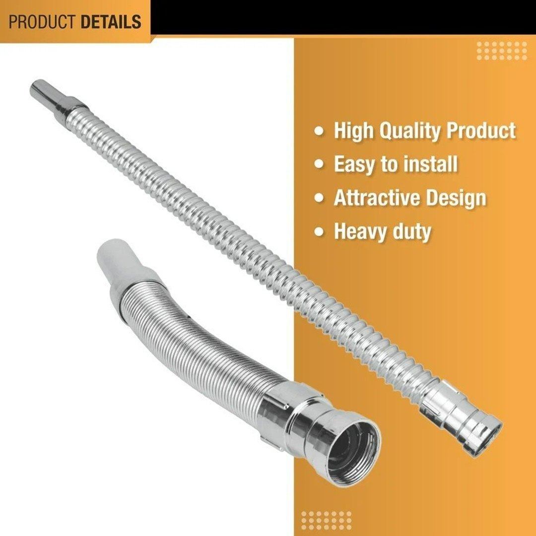 PVC Flexible Waste Pipe with Chrome Finish