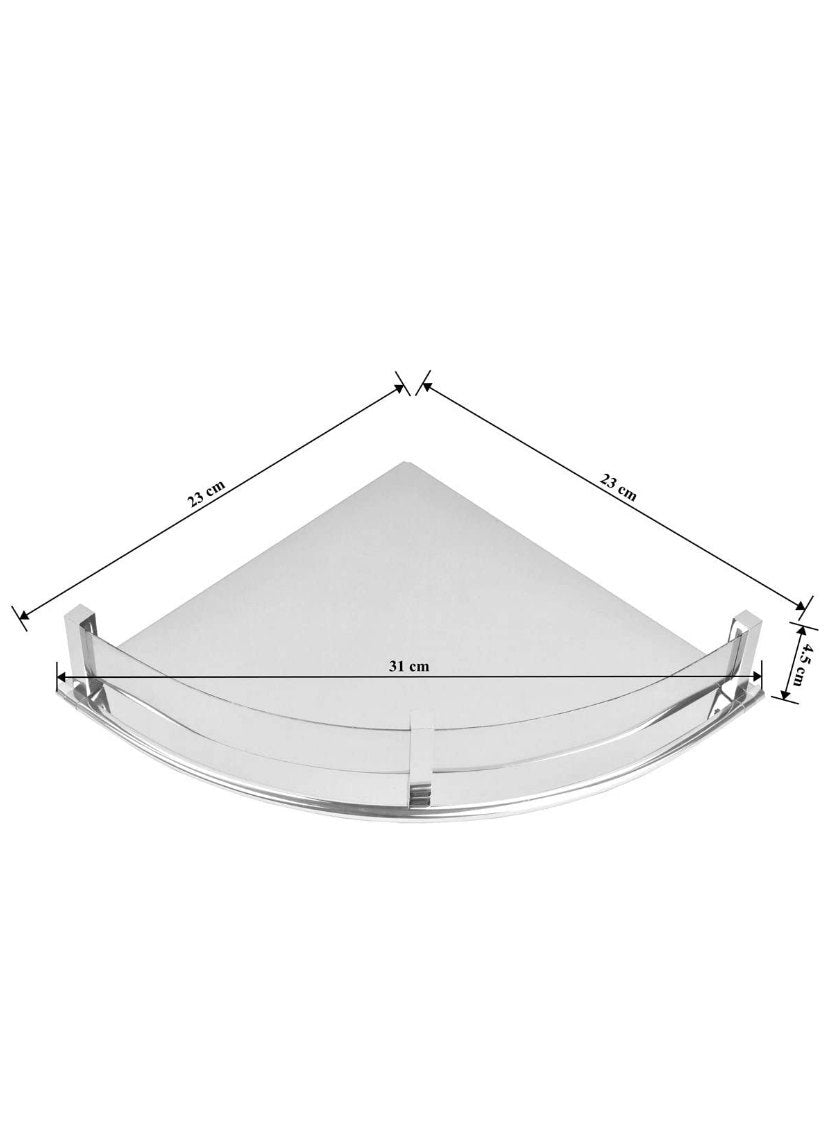 Curve Stainless Steel Corner Shelf Tray