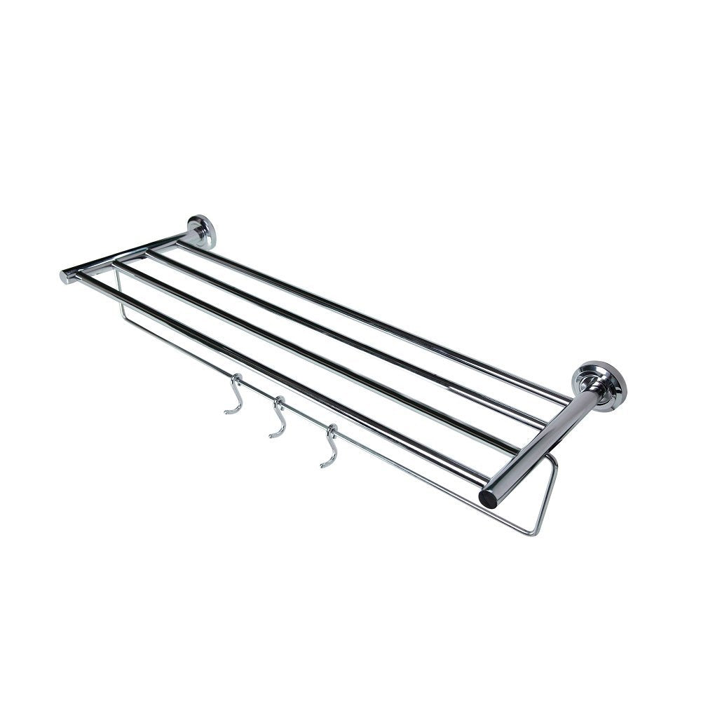 Round Stainless Steel Towel Rack (24 Inches)