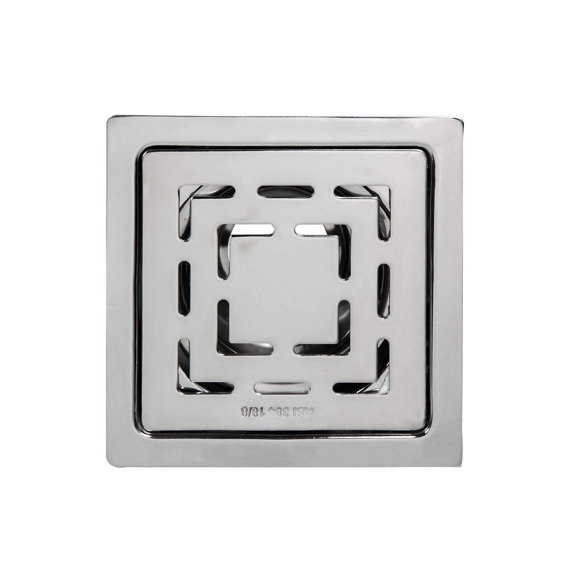 Diamond Square 304-Grade Floor Drain With Collar & Cockroach Trap (5x5 Inches)