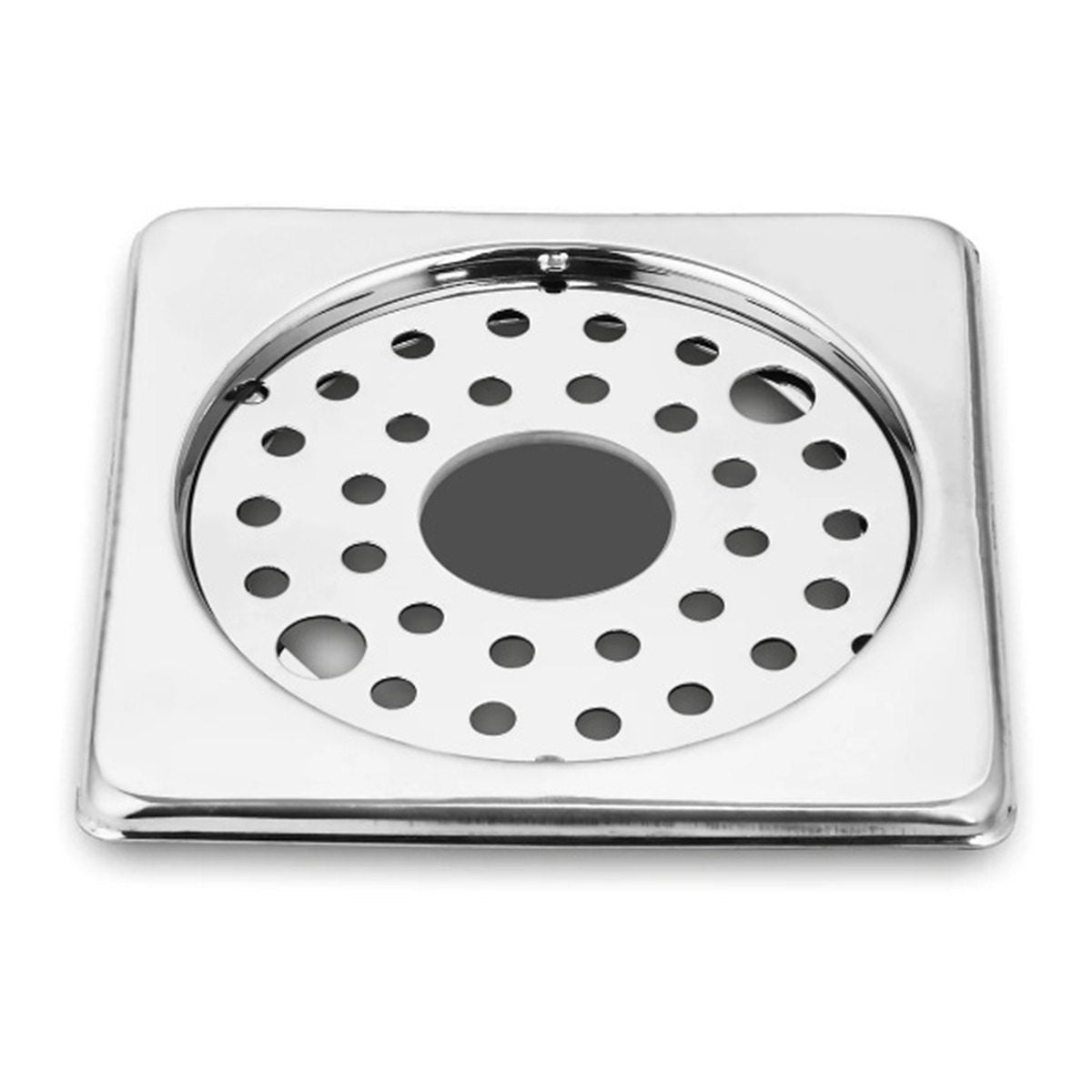 Square Floor Drain With Collar, Hole & Lock (5 Inches)