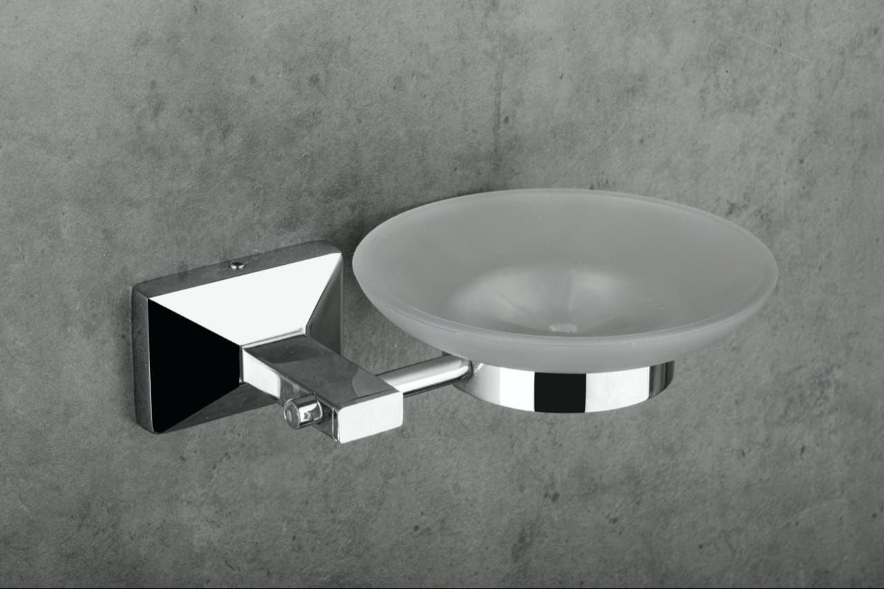 Daizy Stainless Steel (304 Grade) Soap Dish (Glass)