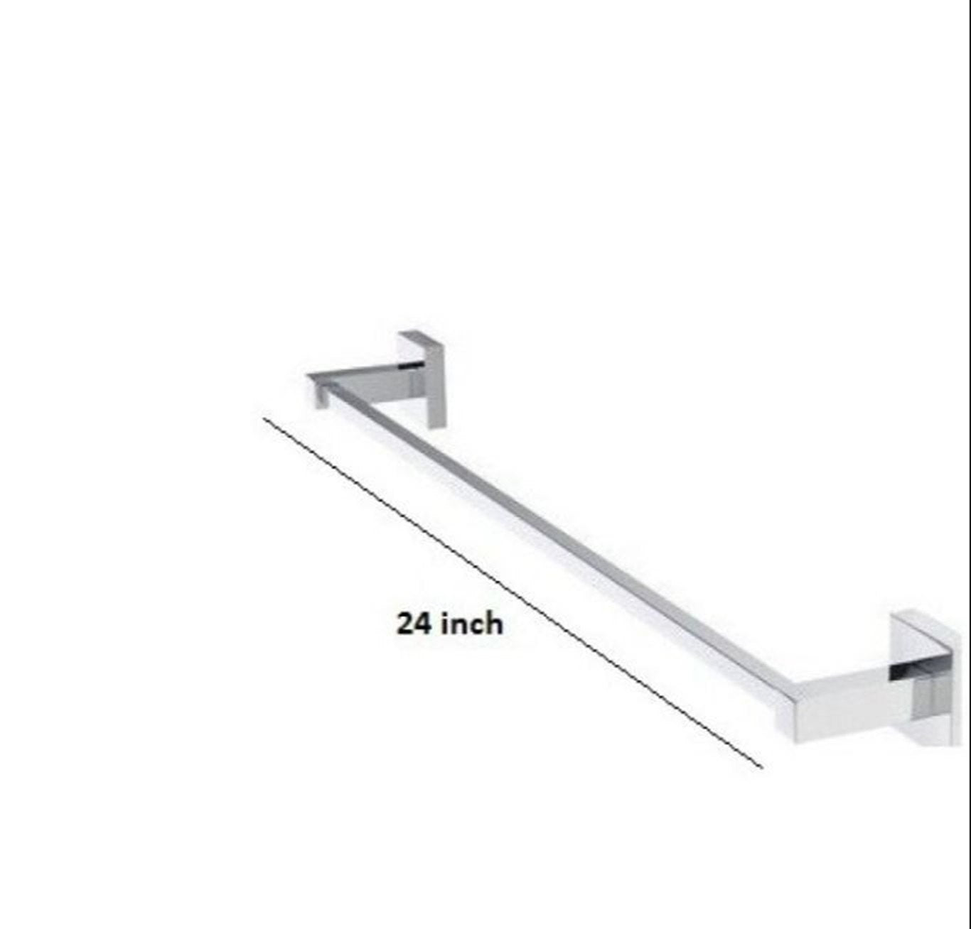 Square Concealed Stainless Steel (24 Inches) Towel Rod