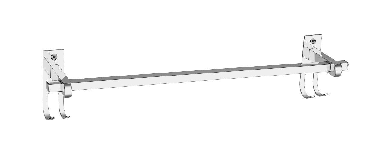 Delux Square Stainless Steel (24 Inches) Towel Rod