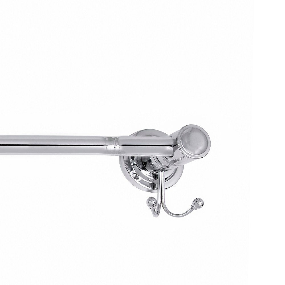 Double Hook Stainless Steel (24 Inches) Towel Rod