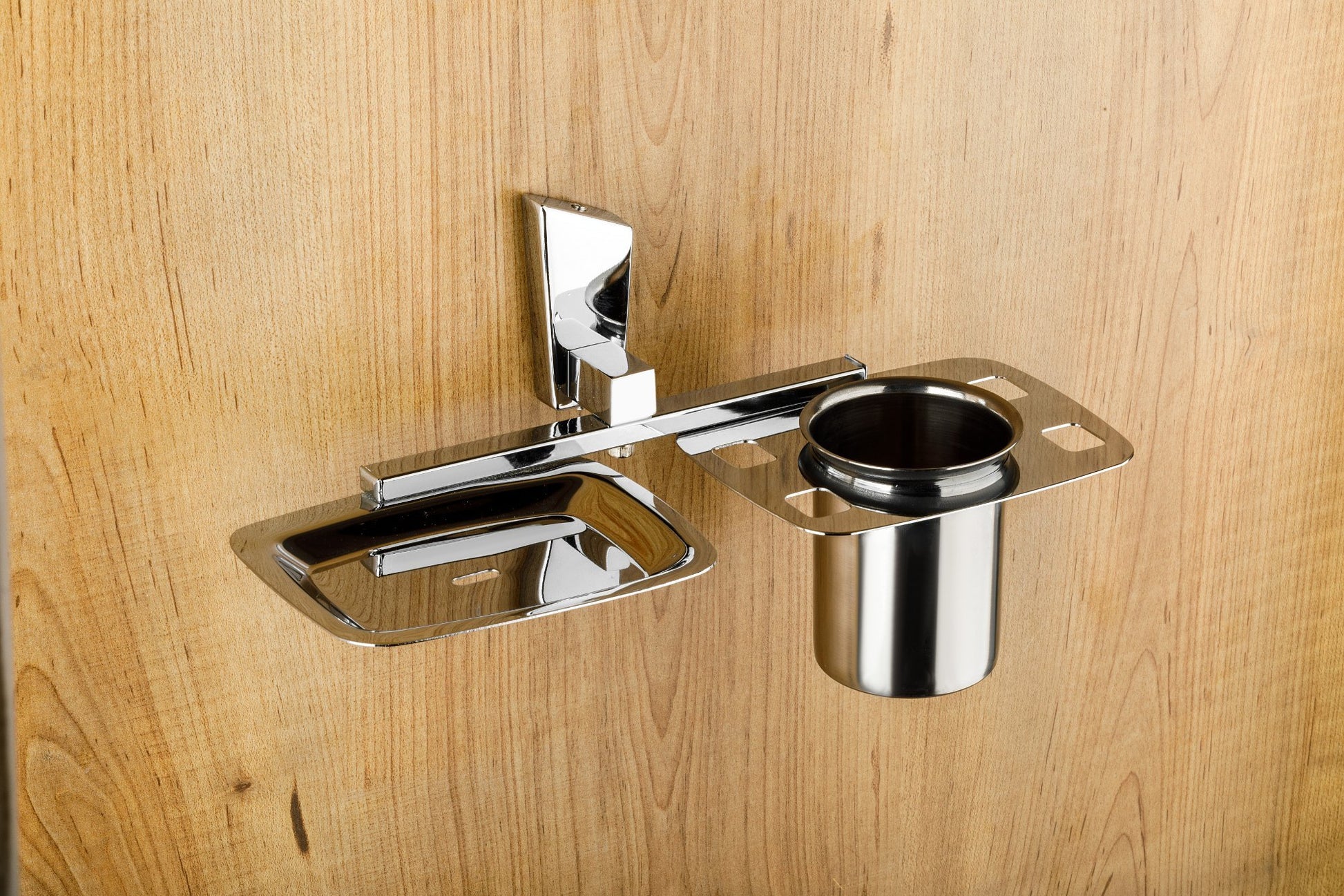 Hawk Stainless Steel Soap Dish With Tumbler Holder