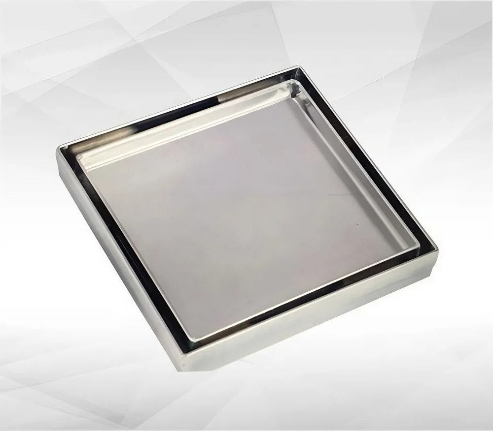 Marble Insert (304 Grade) Shower Drain Channel (5x5 Inches)