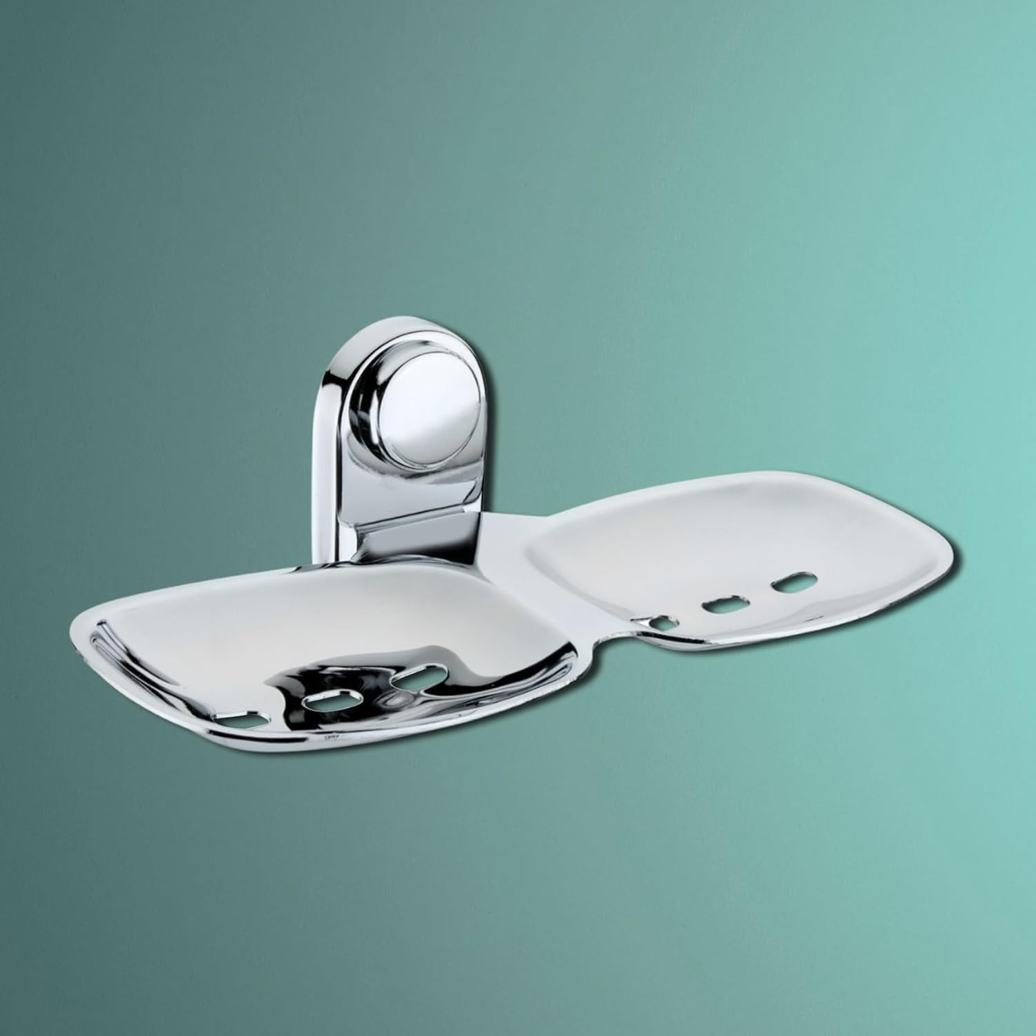 Double Redlay Square Brass Soap Dish