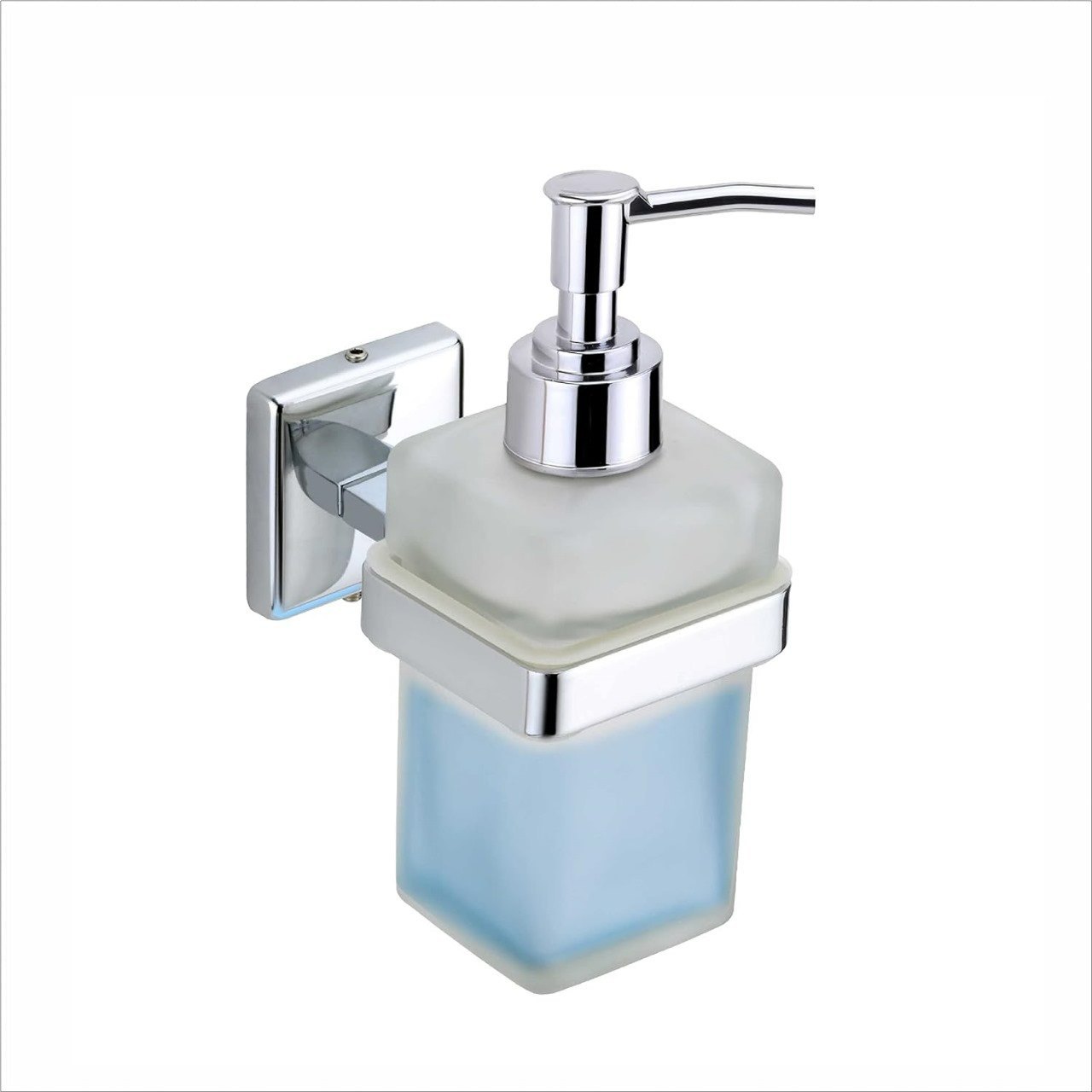 Square Stainless Steel (250mL) Liquid Soap Dispenser (Glass)