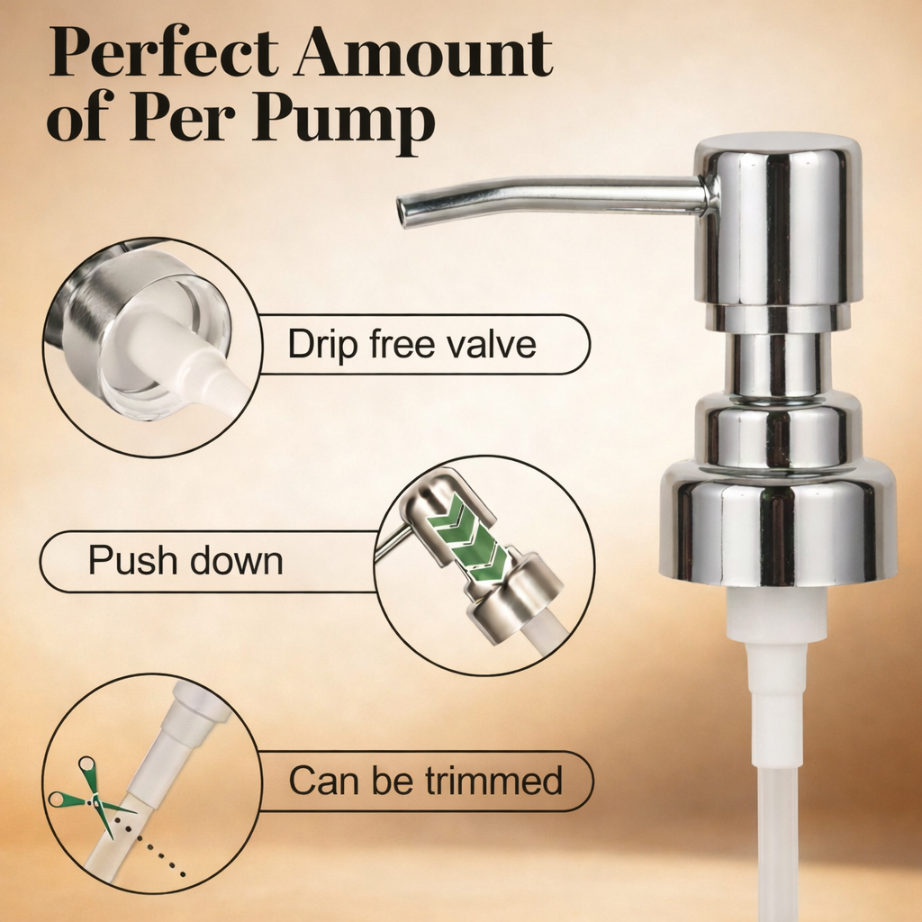 VEER Stainless Steel Liquid Soap Dispenser Pump