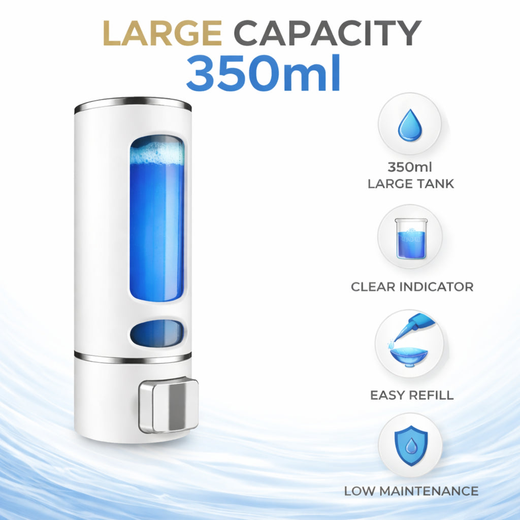 Capsule White (350mL) Liquid Soap Dispenser (ABS)
