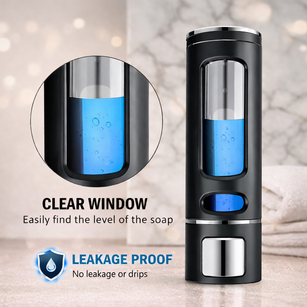 Capsule Black (350mL) Liquid Soap Dispenser (ABS)