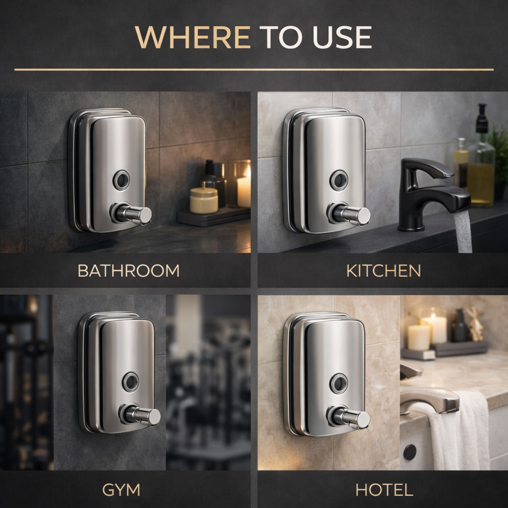 Liquid Soap Dispenser (500mL) Stainless Steel