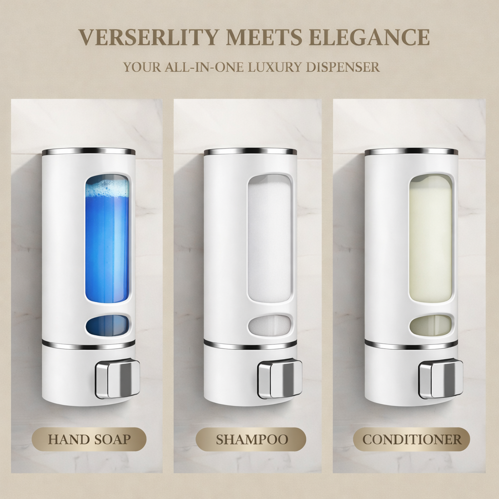 Capsule White (350mL) Liquid Soap Dispenser (ABS)