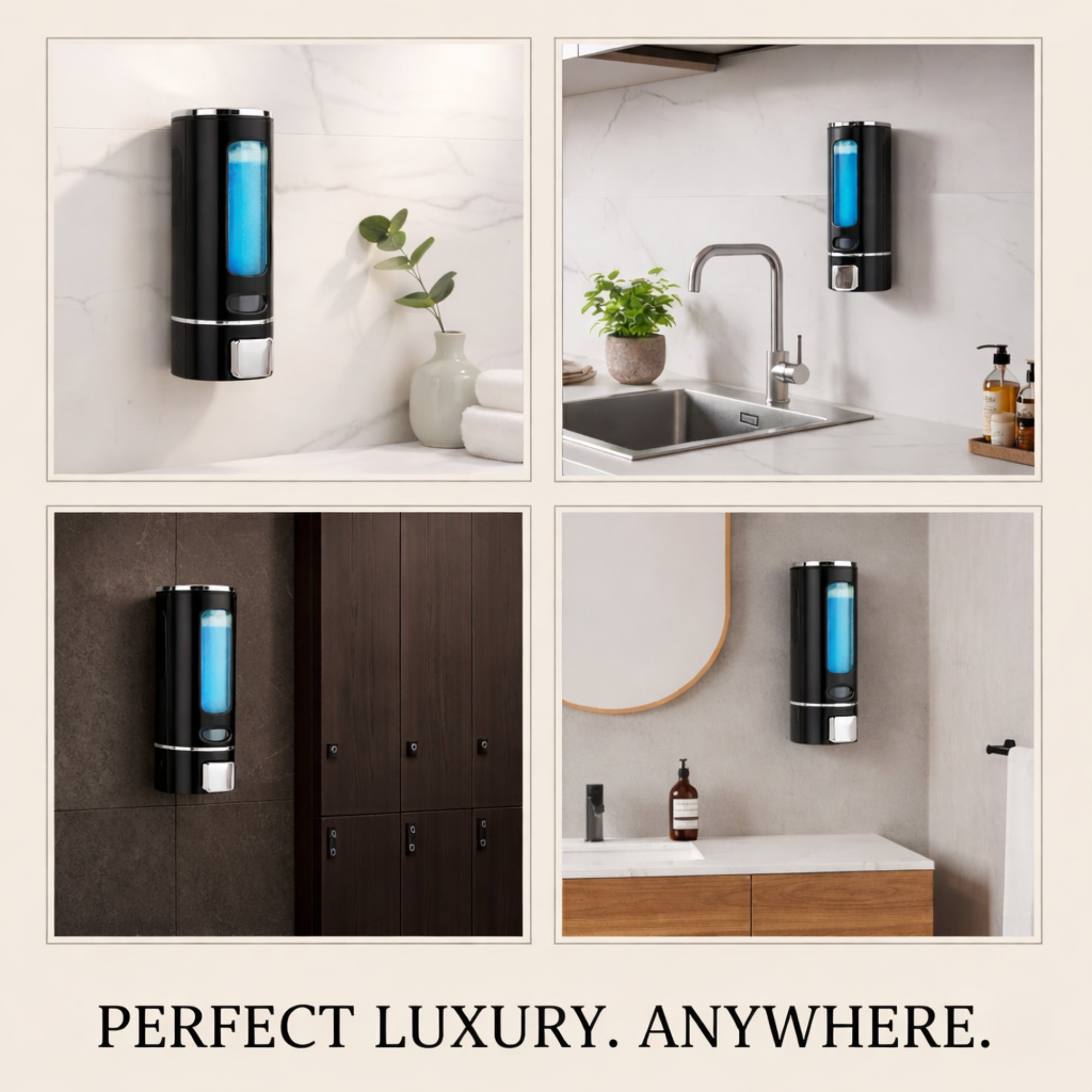 Capsule Black (350mL) Liquid Soap Dispenser (ABS)