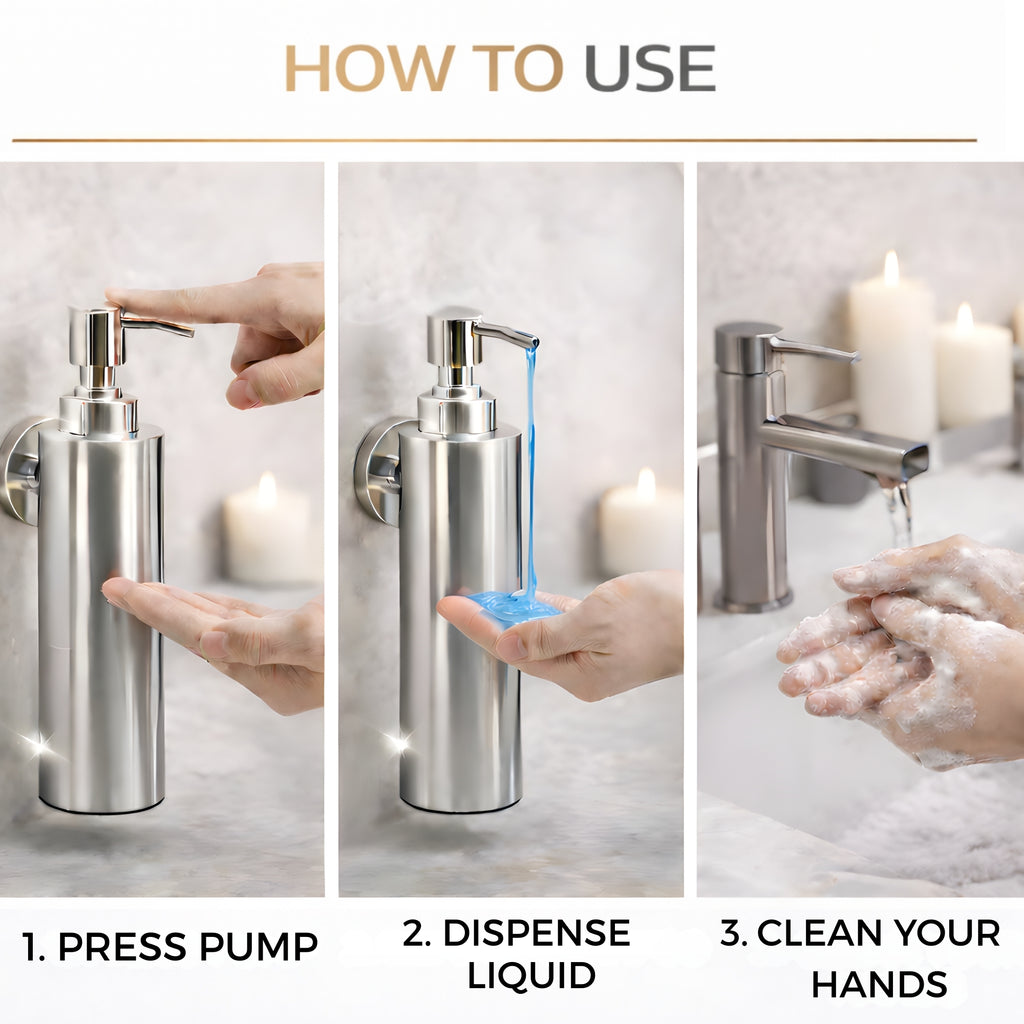 Jaguar Stainless Steel Liquid Soap Dispenser