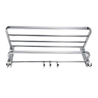 Dual Foldable Stainless Steel Towel Rack (24 Inches)