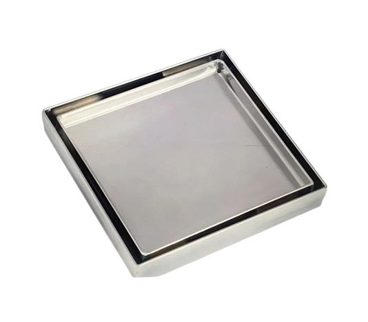 Marble Insert (304 Grade) Shower Drain Channel (5x5 Inches)