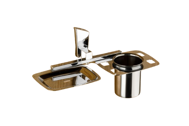 Hawk Stainless Steel Soap Dish With Tumbler Holder
