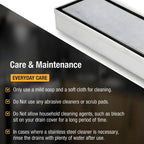 Marble Insert (304 Grade) Shower Drain Channel (12x4 Inches)