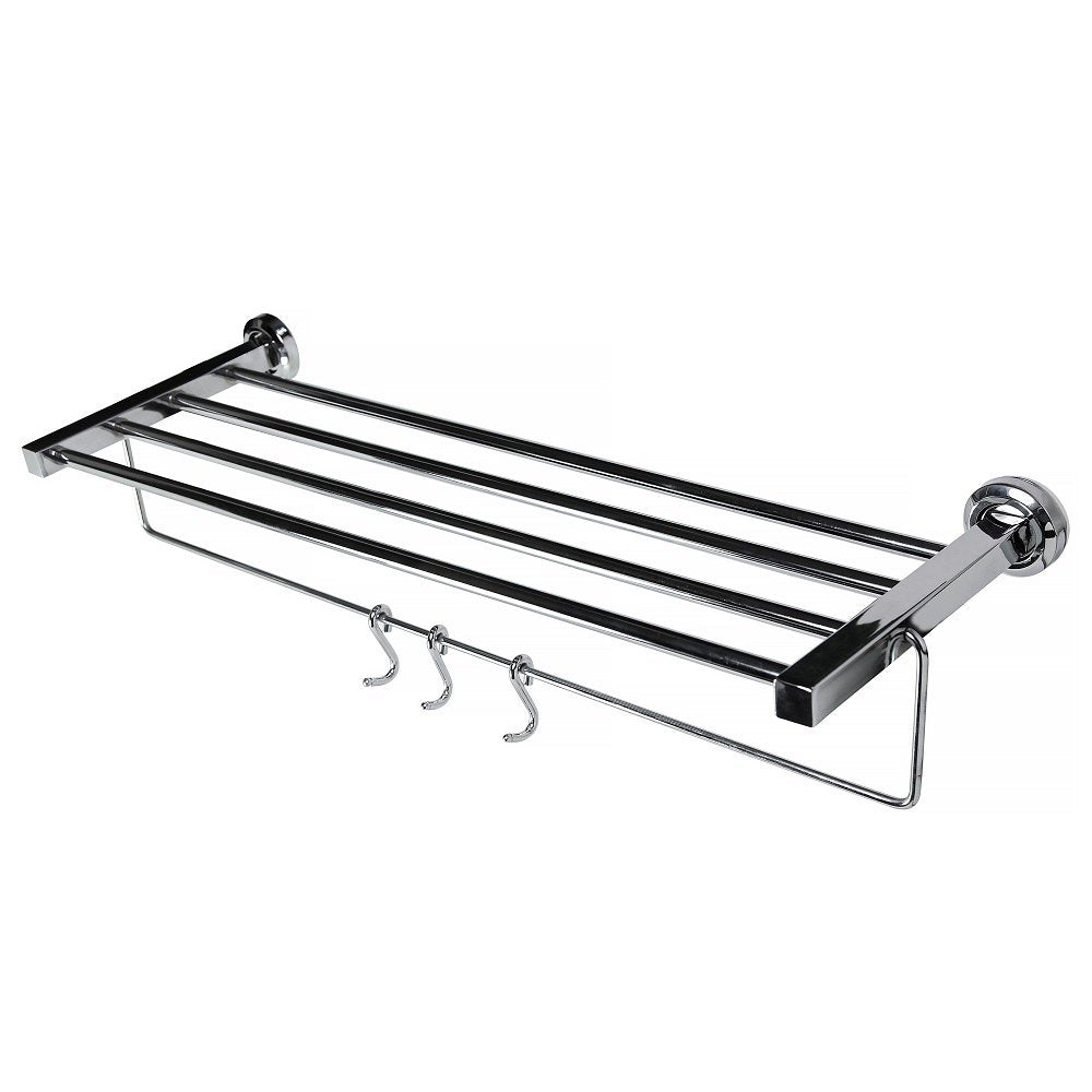 Square Stainless Steel Towel Rack (24 Inches)