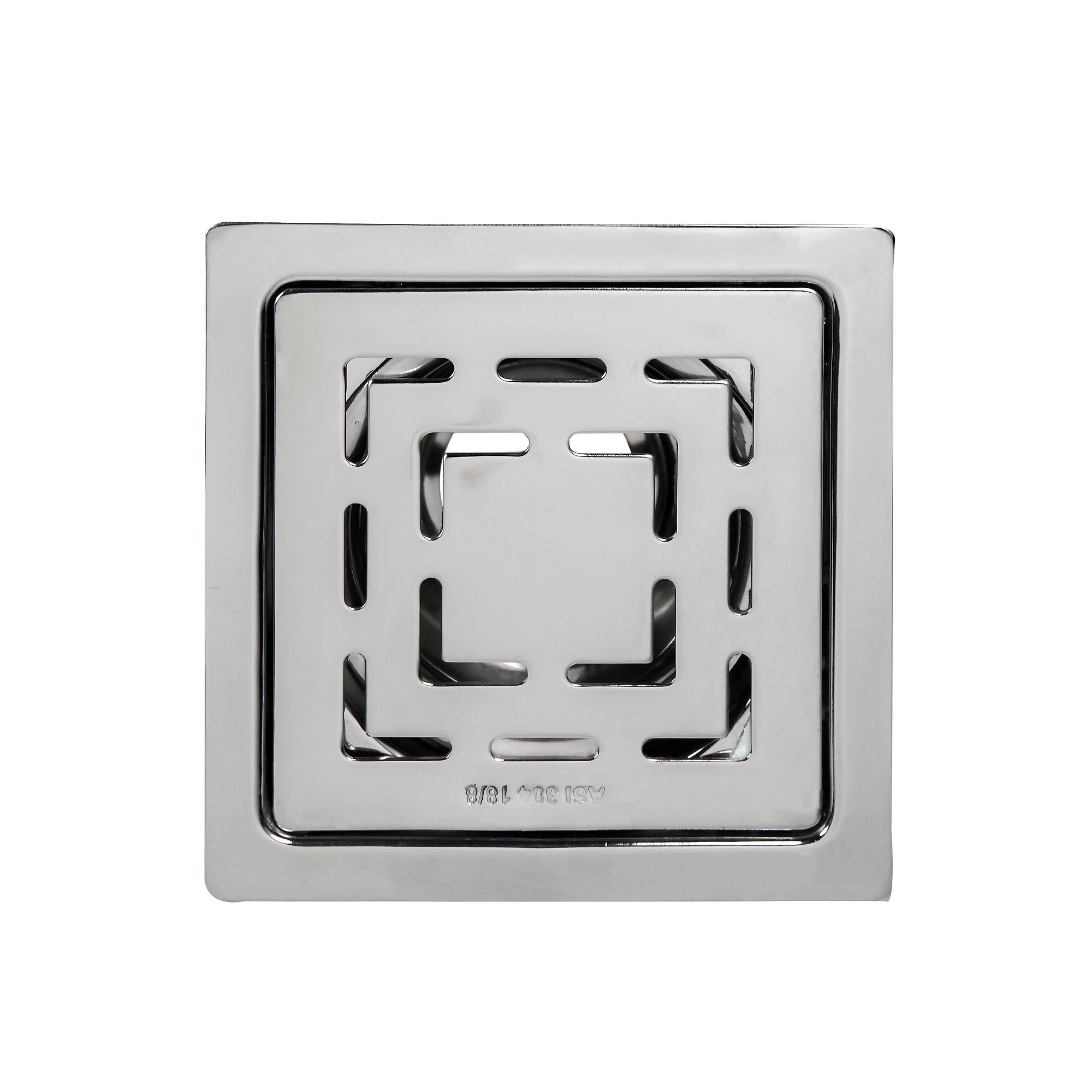 Diamond Square 304-Grade Floor Drain With Collar & Cockroach Trap (5x5 Inches)