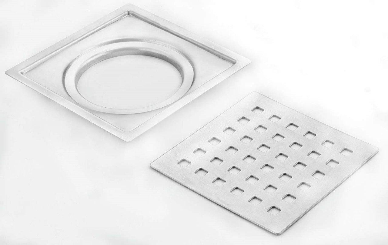 Pearl Square 304-Grade Floor Drain (5x5 Inches)