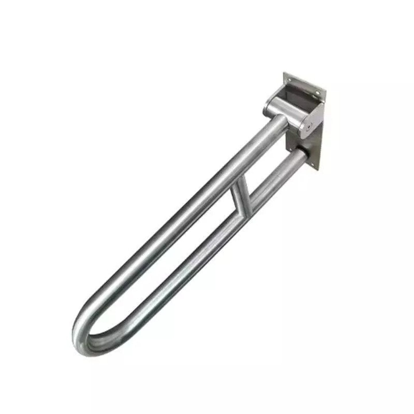 Handicap Foldable with Floor Support Stainless Steel Grab Bar