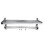 Dual Foldable Stainless Steel Towel Rack (24 Inches)
