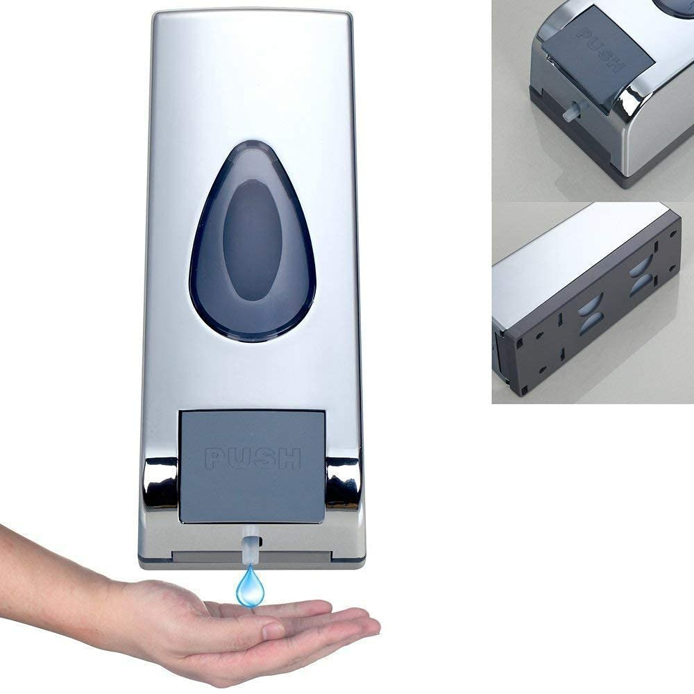 Small Push Chrome (350mL) Liquid Soap Dispenser (ABS)