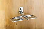 Crystal Stainless Steel Double Soap Dish