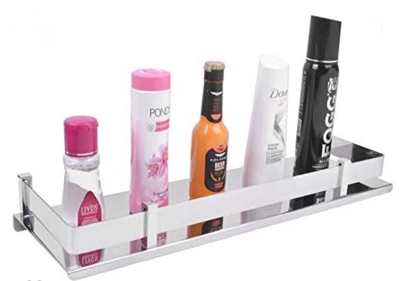 Square Stainless Steel Shelf Tray (12 Inches)