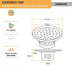 Round Floor Drain With Collar, Lock & Cockroach Trap (5 Inches)