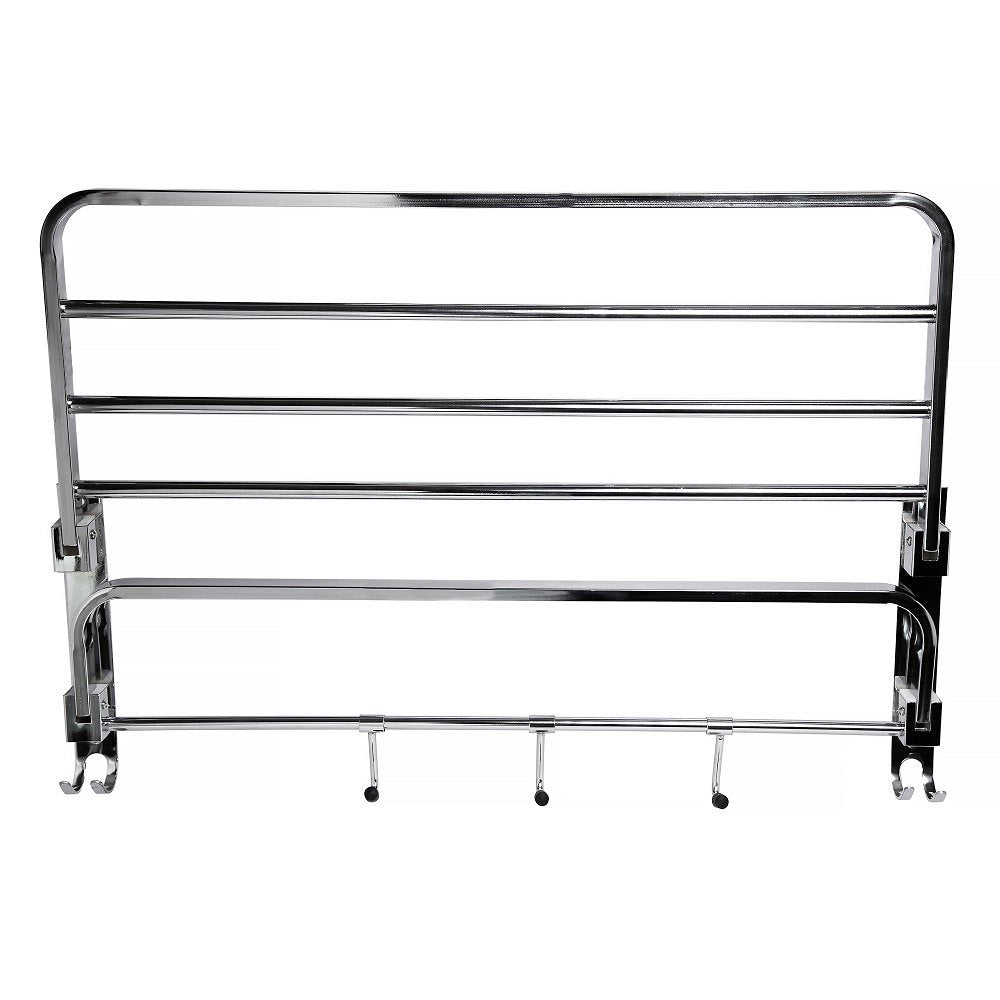Dual Foldable Stainless Steel Towel Rack (24 Inches)