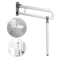 Handicap Foldable with Floor Support Stainless Steel Grab Bar (Nylon)