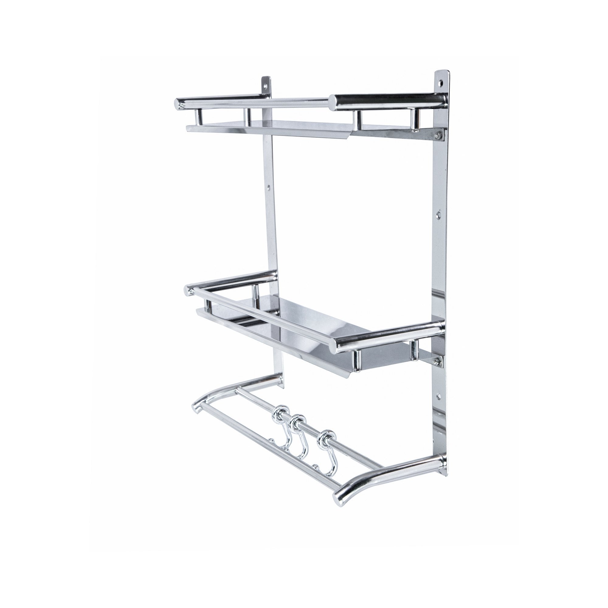 Double Stainless Steel Shelf Tray With Hook
