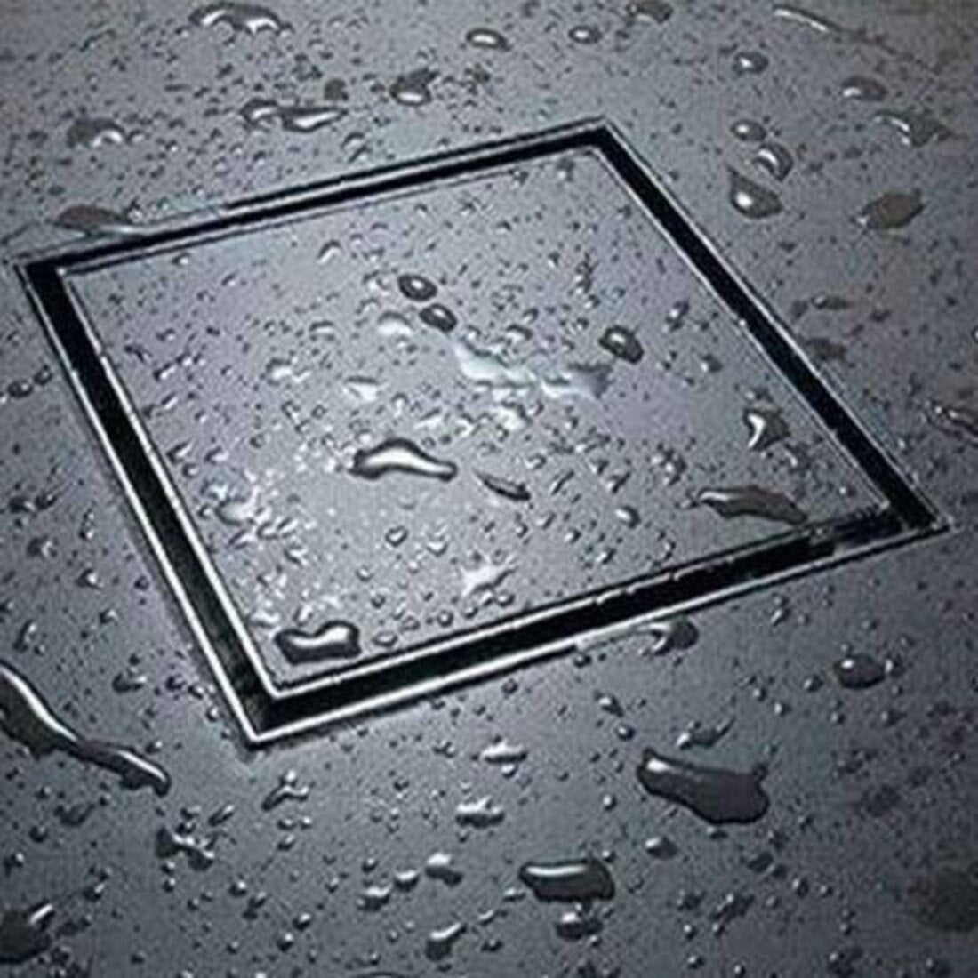 Marble Insert (304 Grade) Shower Drain Channel (5x5 Inches)